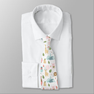 Sloth & Friends Pattern Tie