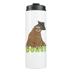 Sloth Funny Class Of 2024 School College Graduatio Thermal Tumbler
