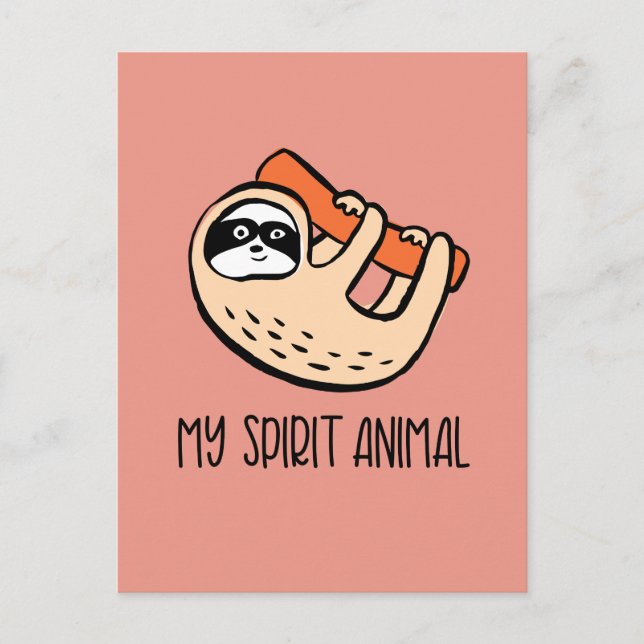 Sloth funny postcard (Front)