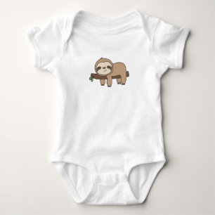 Sloth Funny Relaxed Cute Animals For Kids Baby Bodysuit