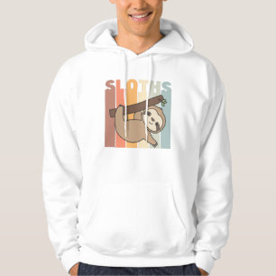 Sloth Funny Relaxed Sweet Animals Vintage Hoodie