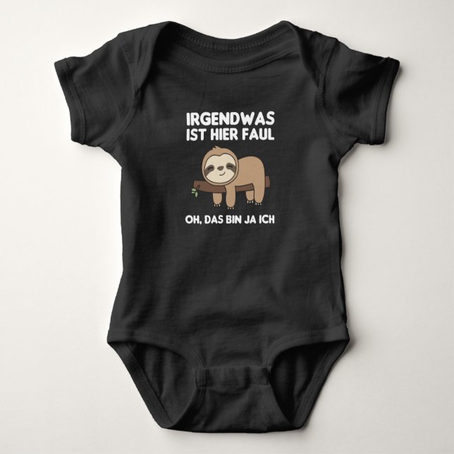Sloth Funny Saying Relaxed Sloth Baby Bodysuit (Front)