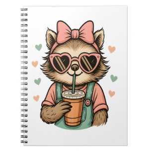 Sloth Girl Coffee Lover Notebook