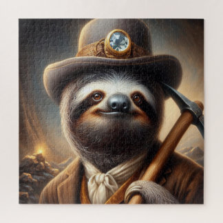 Sloth Gold Miner Jigsaw Puzzle