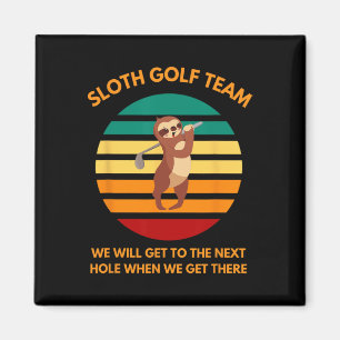 Sloth Golf Team Slow Golfers Funny Golf Fans Magnet