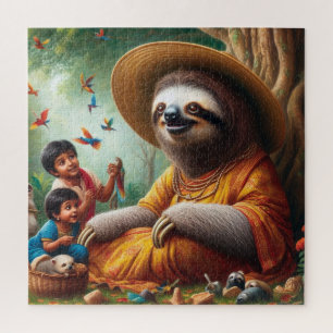 Sloth Grandma Jigsaw Puzzle
