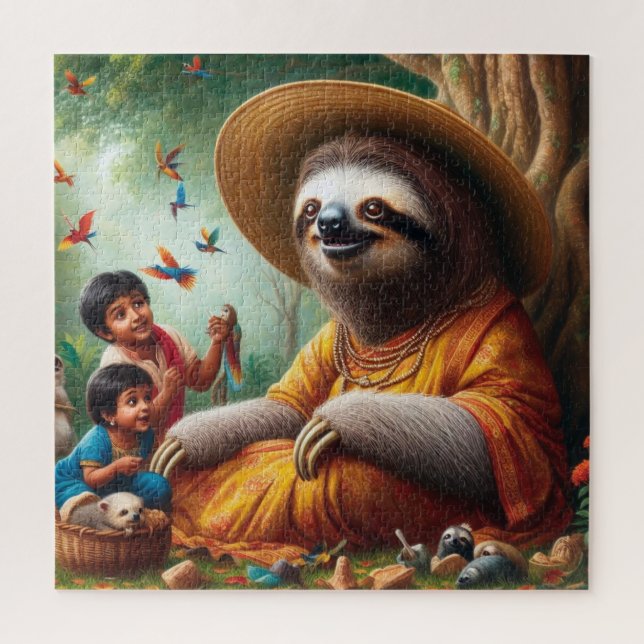 Sloth Grandma Jigsaw Puzzle (Vertical)