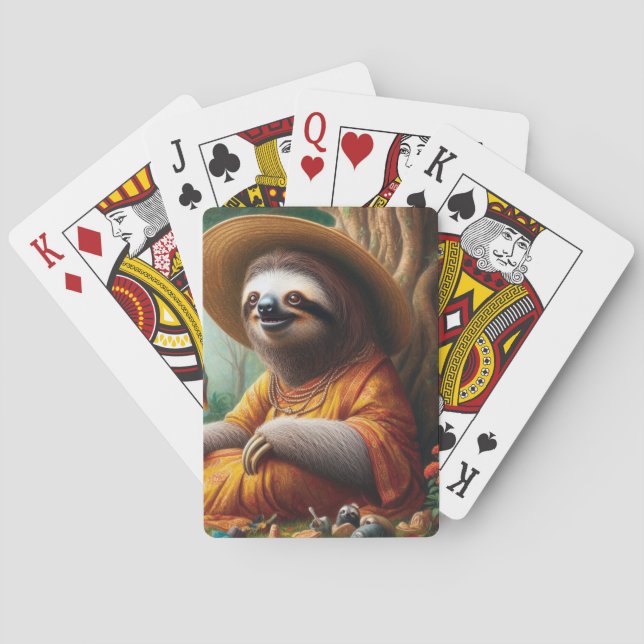 Sloth Grandma Playing Cards (Back)