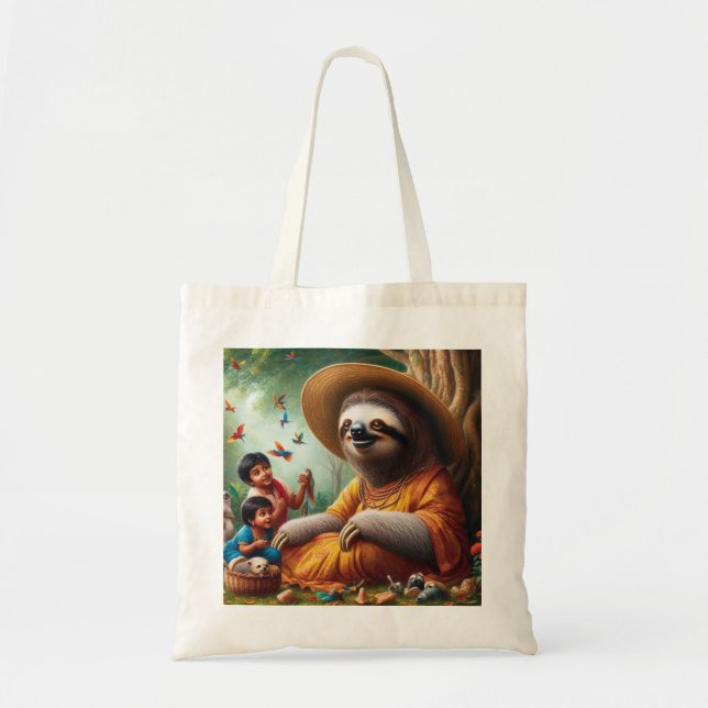 Sloth Grandma Tote Bag (Front)