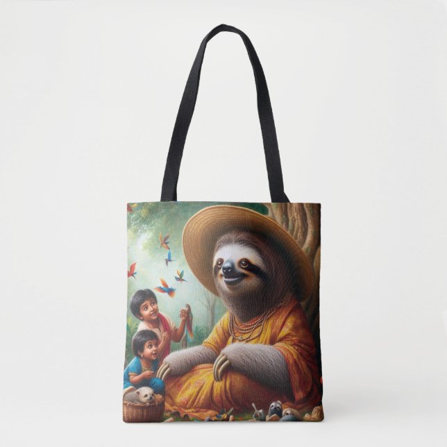Sloth Grandma Tote Bag (Front)