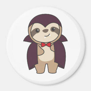 Sloth Halloween Cute Devil Vampire Costume Magnet
