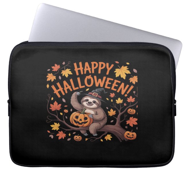 Sloth Halloween Day Classic T-Shirt Laptop Sleeve (Front)