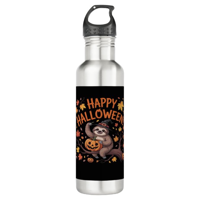 Sloth Halloween Day Oversized T-Shirt 710 Ml Water Bottle (Front)