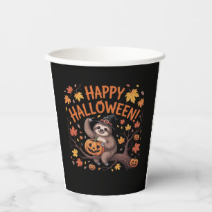 Sloth Halloween Day Oversized T-Shirt Paper Cups