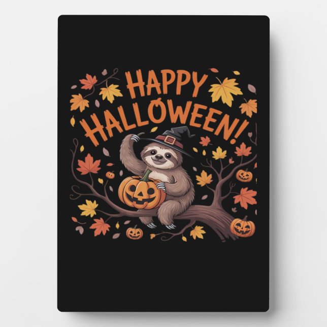 Sloth Halloween Day Oversized T-Shirt Plaque (Front)