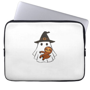 Sloth Halloween Ghost Witch Hat Animal Lovers Boys Laptop Sleeve
