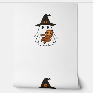 Sloth Halloween Ghost Witch Hat Animal Lovers Boys Wallpaper