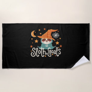 Sloth Halloween Goals Classic T-Shirt Beach Towel