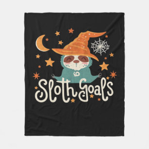 Sloth Halloween Goals Classic T-Shirt Fleece Blanket