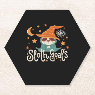 Sloth Halloween Goals Classic T-Shirt Paper Coaster