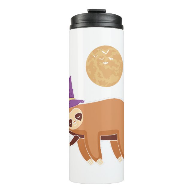 sloth halloween, halloween sloth thermal tumbler (Front)