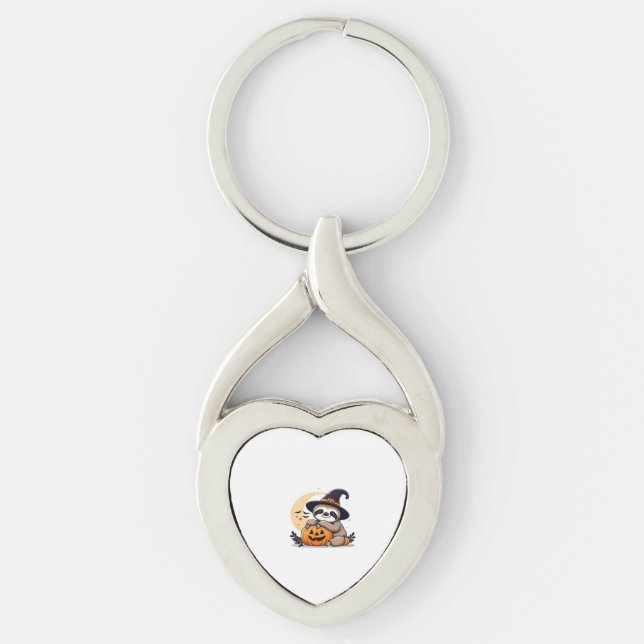 Sloth Halloween Motif Cute Classic T-Shirt Key Ring (Front)