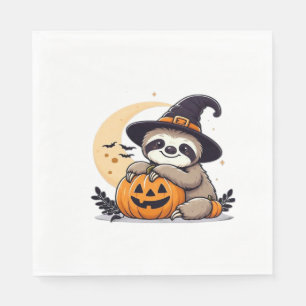 Sloth Halloween Motif Cute Classic T-Shirt Napkin