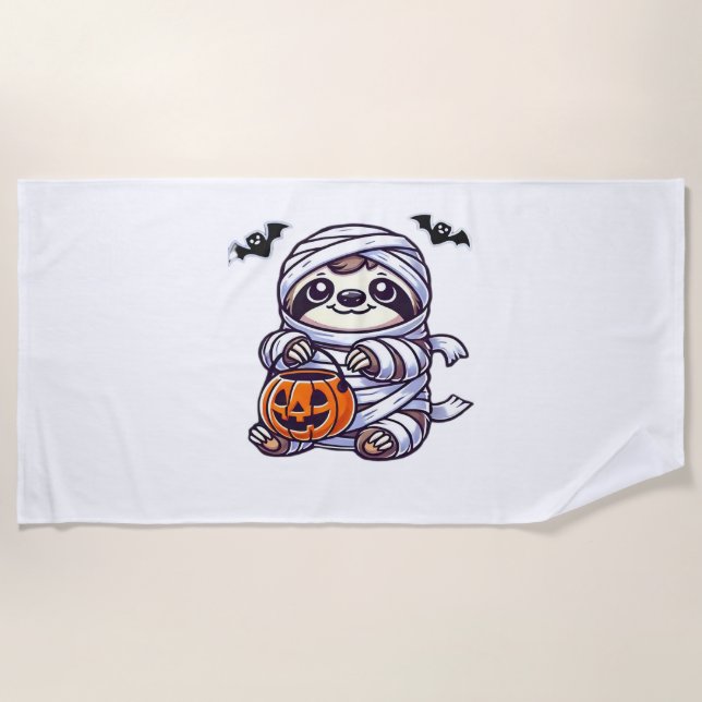 Sloth Halloween Mummy Kids Women Men Sloth Classic Beach Towel (Front)