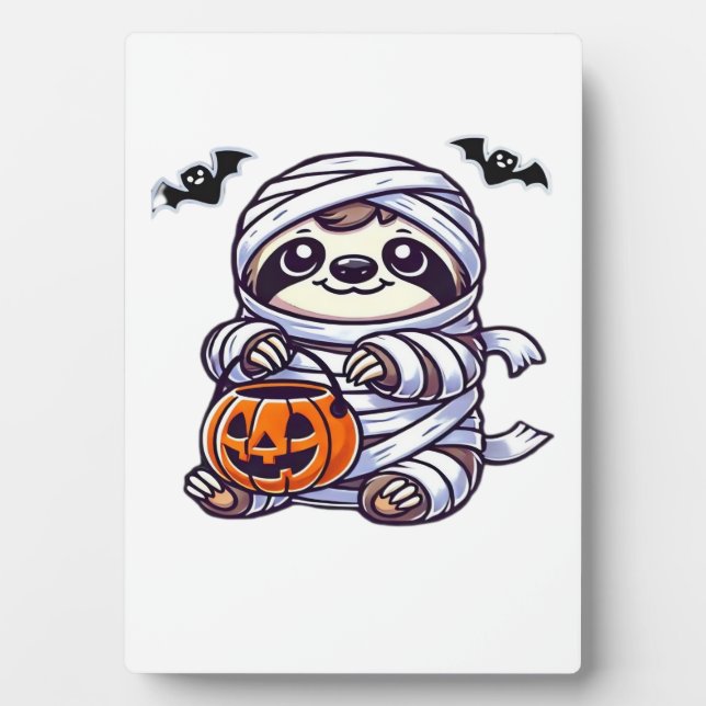 Sloth Halloween Mummy Kids Women Men Sloth Classic Plaque (Front)