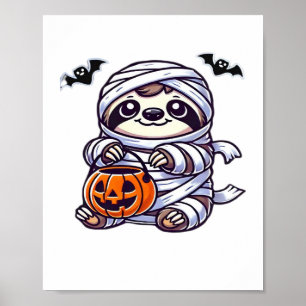 Sloth Halloween Mummy Kids Women Men Sloth Classic Poster