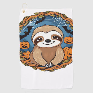 sloth, halloween, october, autumn, thanksgiving Ov Golf Towel