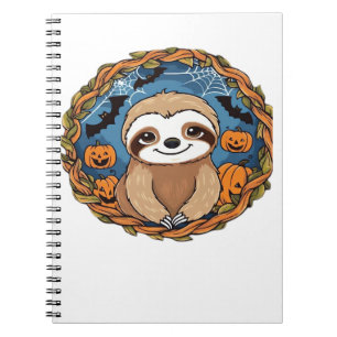 sloth, halloween, october, autumn, thanksgiving Ov Notebook