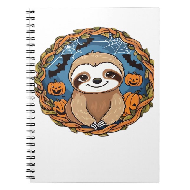 sloth, halloween, october, autumn, thanksgiving Ov Notebook (Front)