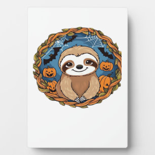 sloth, halloween, october, autumn, thanksgiving Ov Plaque