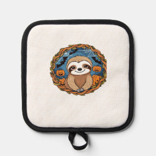 sloth, halloween, october, autumn, thanksgiving Ov Pot Holder