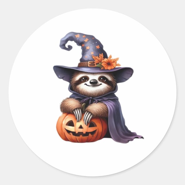 Sloth Halloween Outfit Classic T-Shirt Classic Round Sticker (Front)
