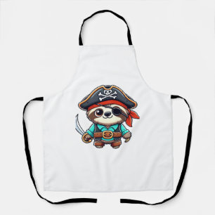 Sloth Halloween Pirate Kids Women Men Sloth Classi Apron