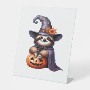 Sloth Halloween Pirate Kids Women Men Sloth Classi Pedestal Sign