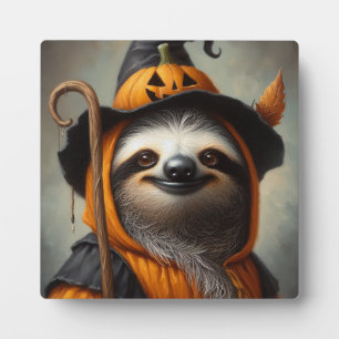 Sloth Halloween Plaque