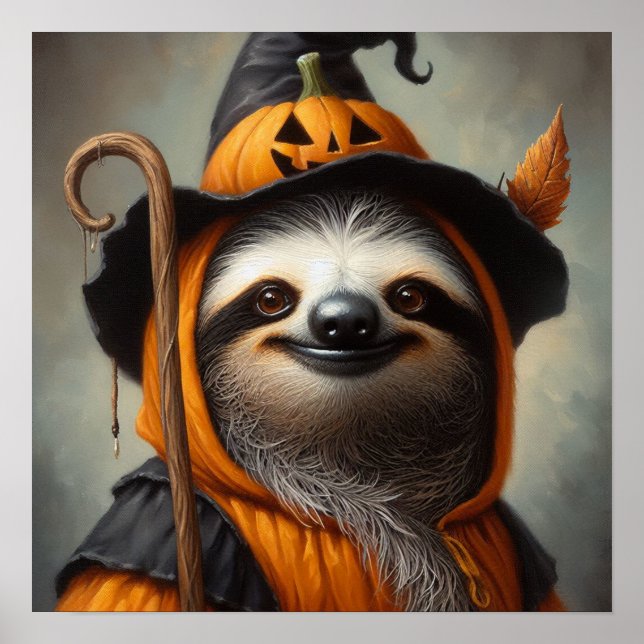 Sloth Halloween Poster (Front)