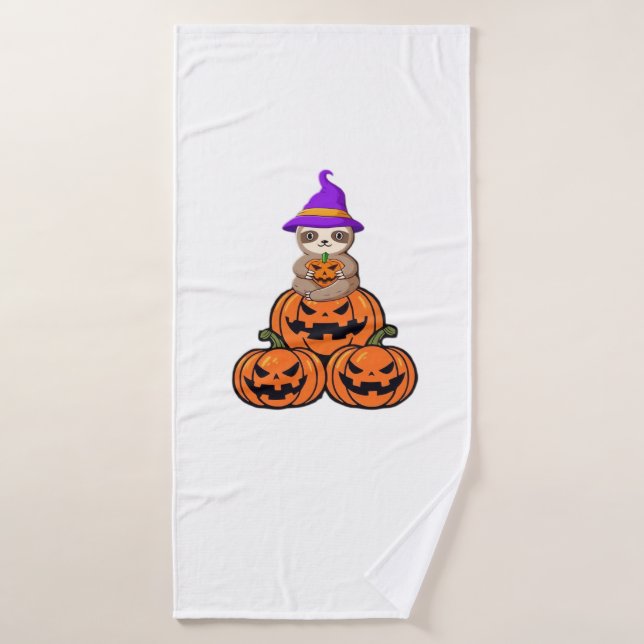 Sloth Halloween Premium T-Shirt Bath Towel (Bath Towel)