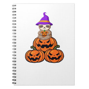 Sloth Halloween Premium T-Shirt Notebook