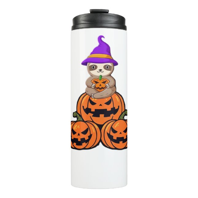 Sloth Halloween Premium T-Shirt Thermal Tumbler (Front)