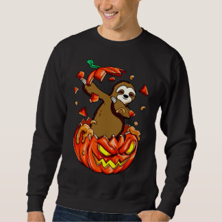 Sloth Halloween Pumpkin Sweatshirt