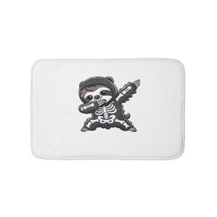 Sloth Halloween Skeleton Kids Women Men Sloth Clas Bath Mat