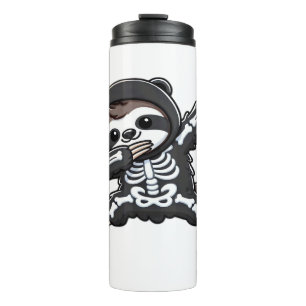 Sloth Halloween Skeleton Kids Women Men Sloth Clas Thermal Tumbler
