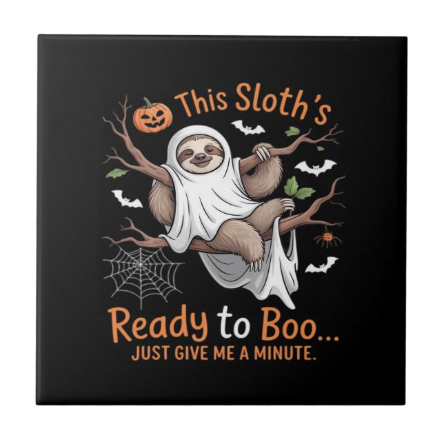 Sloth Halloween Sloths Cute Bat Vampire Essential  Ceramic Tile (Front)