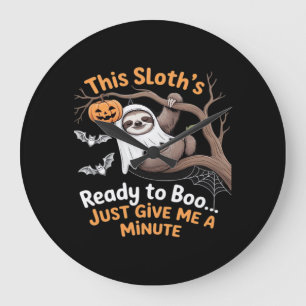 Sloth Halloween Sloths Cute Bat Vampire Essential  Large Clock