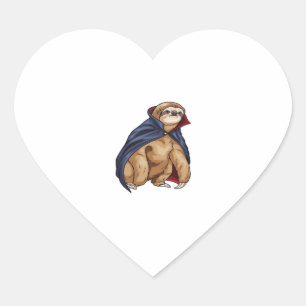Sloth Halloween Vampire Classic T-Shirt Heart Sticker