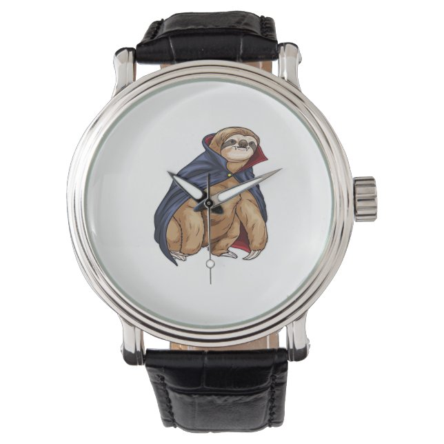 Sloth Halloween Vampire Classic T-Shirt Watch (Front)